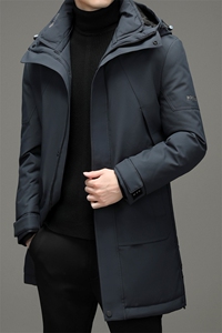 新款2023冬季羽绒服男装保暖灰鸭绒外套中年爸爸装YYYR3057-P295图片