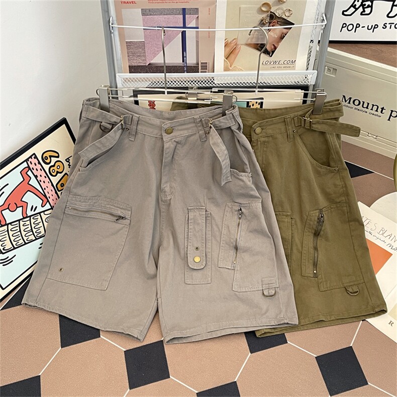 美式复古工装短裤男女夏季水洗做旧五分直筒休闲裤子D08116-P63,男装牛仔裤,星座308B-2