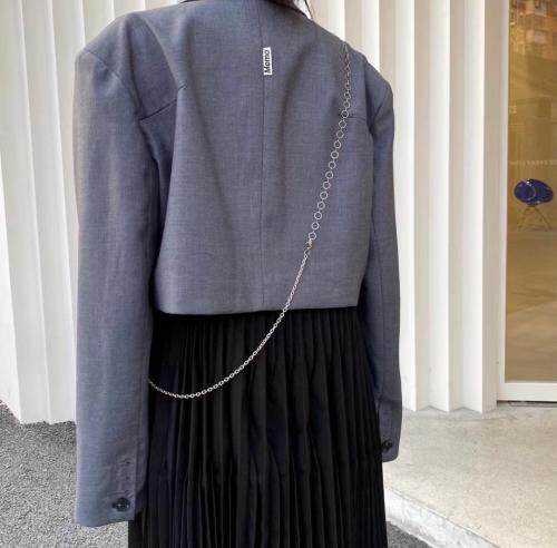 设计师款链条短西装，女装西装，JY.OUBEN