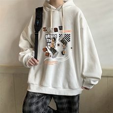纯棉连帽卫衣男大码运动帽衫宽松薄WY2282-P35，男装卫衣，电商A040
