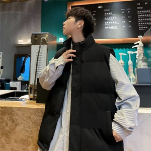 大码秋冬季韩版马甲男女潮流立领棉服修身加厚坎MJ908-P50图片
