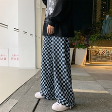 218-1-P27-KK04夏季宽松休闲格子裤，男装休闲裤，四季星座218-1