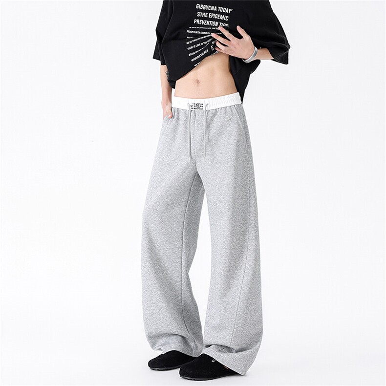 休闲裤男新款港风宽松高品质华棉弯刀裤K8558-特P40无差价，男装休闲裤，星座214-3