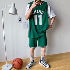 篮球运动套装男士休闲球服潮流韩版帅气夏季短裤短袖衣服tz72-p36，男装休闲套装，星座1008