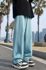 8XL-M特大码高级垂坠感休闲裤男薄款冰丝裤宽松直筒拖地裤K964P48，男装休闲裤，电商D206-1