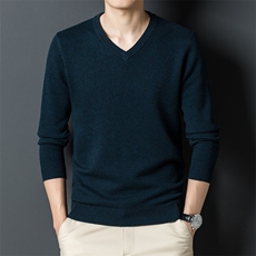 AJsj609钱塘2020-3冬季新款男士加厚纯羊毛衫V领套头毛衣货稳P127，男装针织衫/毛衣，钱塘207-3