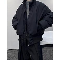 cleanfit黑色高级感保暖棉服外套男冬季美式立领加厚飞行夹克棉衣，男装夹克，星座1116A（原606A-3）