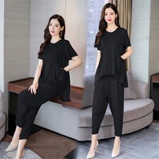 2025夏装新款短袖两件套，女装套装/套裙，天丽
