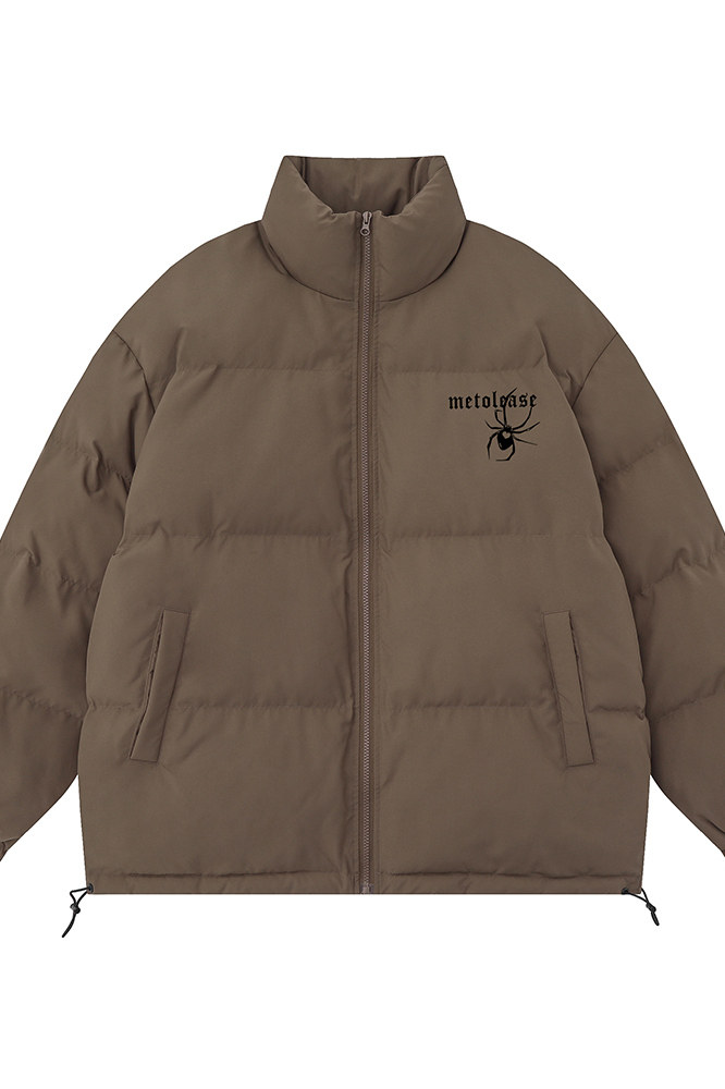 白底新款冬季时尚百搭宽松字母印花棉服外套MY62059P85控118,男装棉衣,电商A268-1