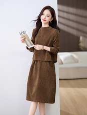 高级感御姐洋气穿搭套装女2025开春贵夫人休闲巨显瘦连衣裙两件套，女装套装/套裙，姿衣坊