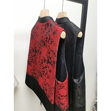 《48H发》潮流复古GUO风时尚提花马甲外套，女装马甲，曼琳思菲