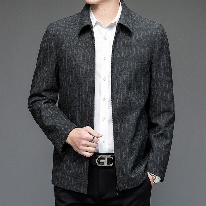 ZL22022男士2023年秋季新款长袖薄款休闲拉链夹克翻领潮流P195,男装夹克,电商B360