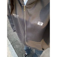 抖音得物高品质350克秋冬双头双拉链卫衣开衫外套AW7406，女装短外套，电商A443