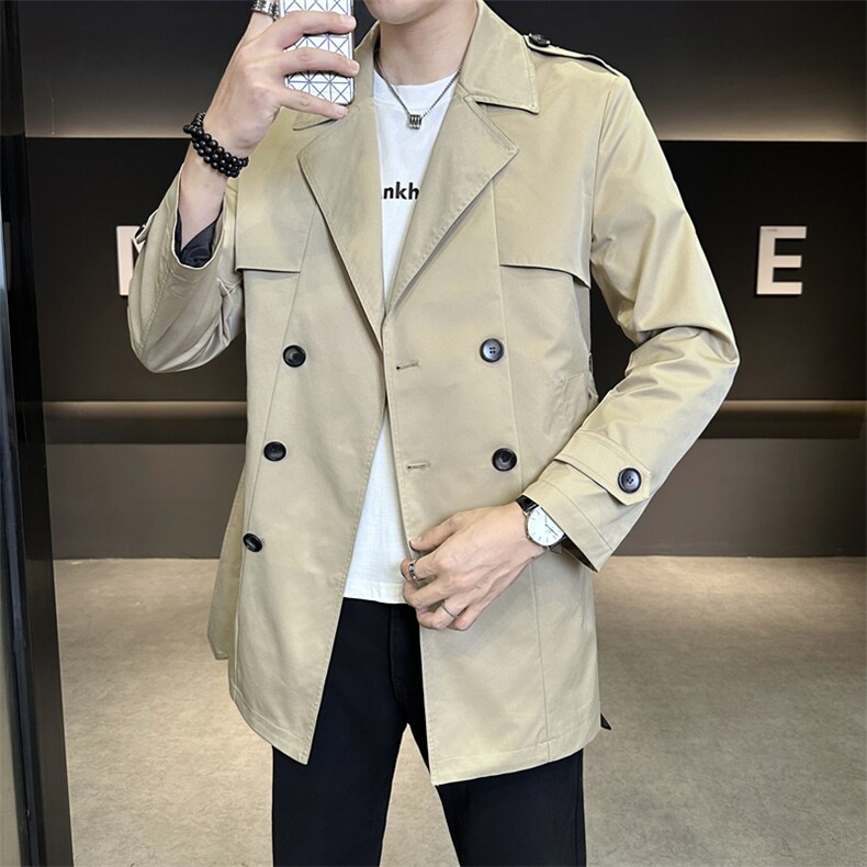 高品质风衣外套男2025款高级感痞帅男装中长款大衣外套P120控168,男装风衣,星座914
