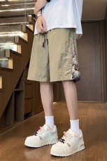 夏季速干直筒宽松高级垂感短裤潮松紧刺绣休闲裤男A436-673-P27，男装牛仔裤，电商A436