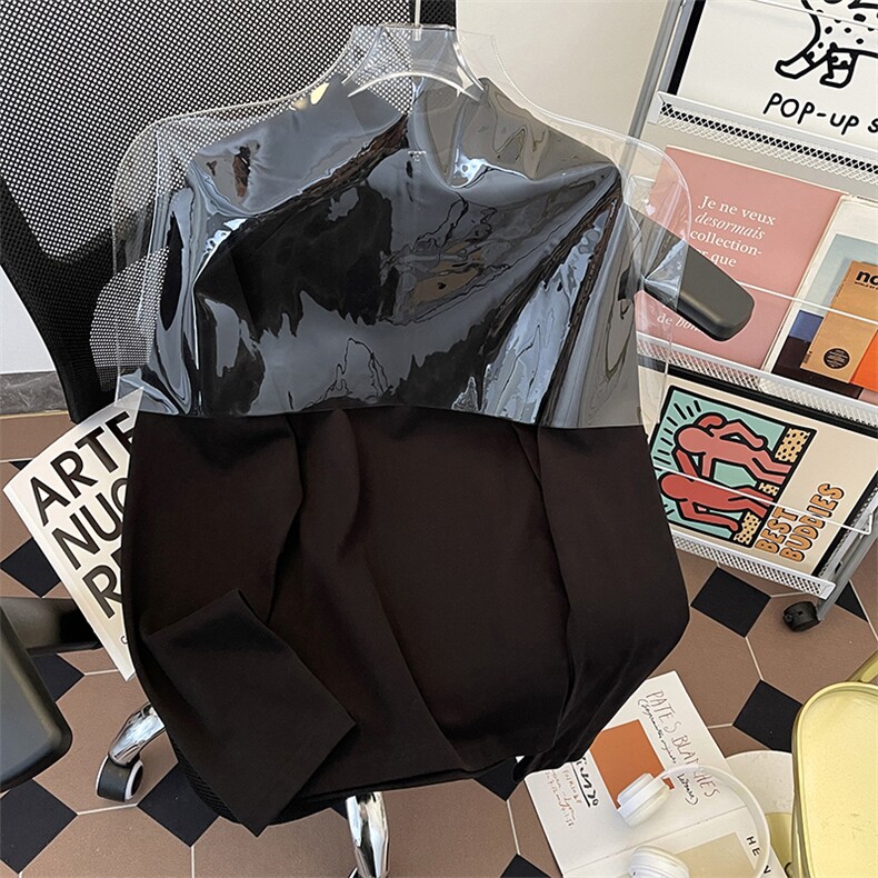 美式复古德绒半拉链长袖T恤男秋冬潮牌立领运动内搭上衣T0035-P38,男装T恤,星座308B-1