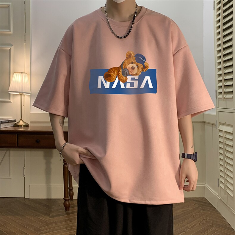 NASA麂皮绒短袖t恤男大码半袖男JD82247-P25,男装T恤,电商A040