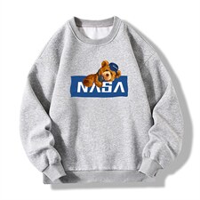 NASA圆领卫衣男大码加厚加绒长袖t恤男S6247-P28加绒款-P33，男装卫衣，电商A040