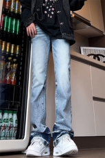 B221美式ins高街小众休闲纯色微喇牛仔裤LK24242-特P45控78，男装牛仔裤，电商B221