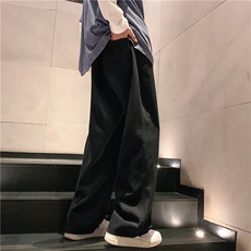 k1008-p55-控78M-5XL拉链拼色黄泥在高阶宽松大码牛仔裤cityboy，男装牛仔裤，星座116