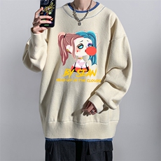 控78假两件毛衣男大码加绒针织衫男毛线衣M80298-P55加绒P70，男装针织衫/毛衣，电商A040