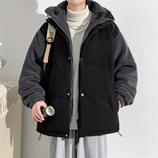 冬款青少年羊羔绒棉服假两件宽松棉衣外套男女8338-P130控价178，男装棉衣，电商A441-1