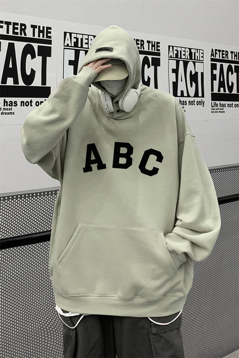供抖音丶重磅高品棉350克排扣连帽abc卫衣LW6053-特p58控78,男装卫衣,星座508（原C305）