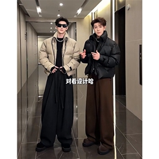 抖音冬季高级立领假两件保暖棉衣棉服外套M211-P128（网图），男装棉衣，电商B267