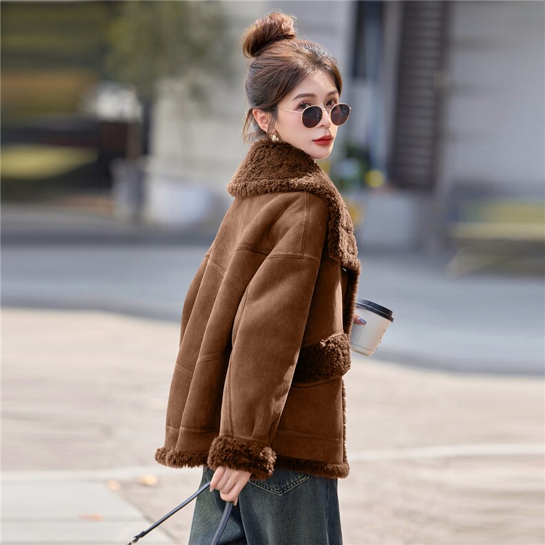 2025冬季新款~~双面穿皮毛一体,女装棉衣/棉服,意芙