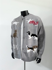 25M26-P70秋冬加厚保暖开衫毛衣外套男女宽松百搭休闲线衫，男装针织衫/毛衣，电商B327