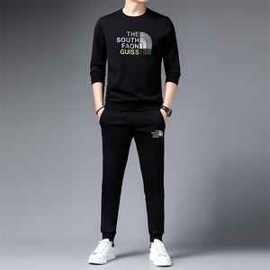 SA9602-2钱塘2020-2中青年男士圆领百搭冬季厚款时尚套装P140图片