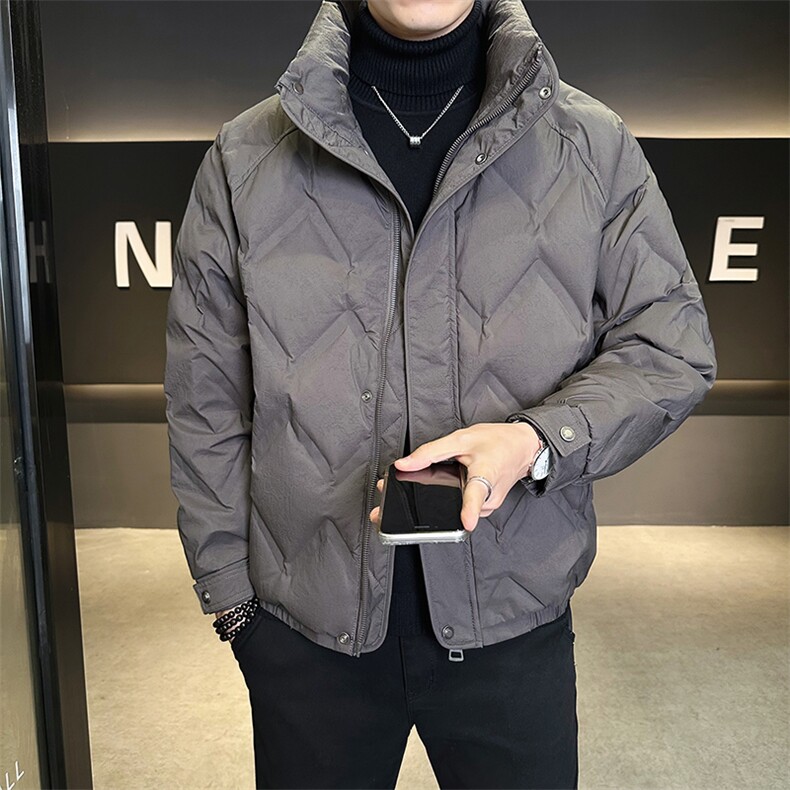 标50绒男士立领短款羽绒服休闲保暖外套B338-88159-P225,男装羽绒服,电商B338