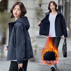 2025年冬季休闲连帽派克服，女装派克服，文熹诺