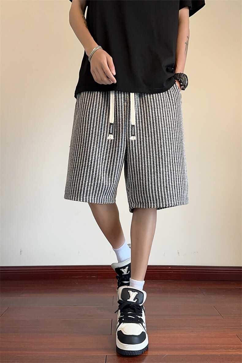 短裤男夏季美式复古拼接五分裤潮牌宽松大码XZ102B-1DK2593特批25,男装牛仔裤,星座102B-1