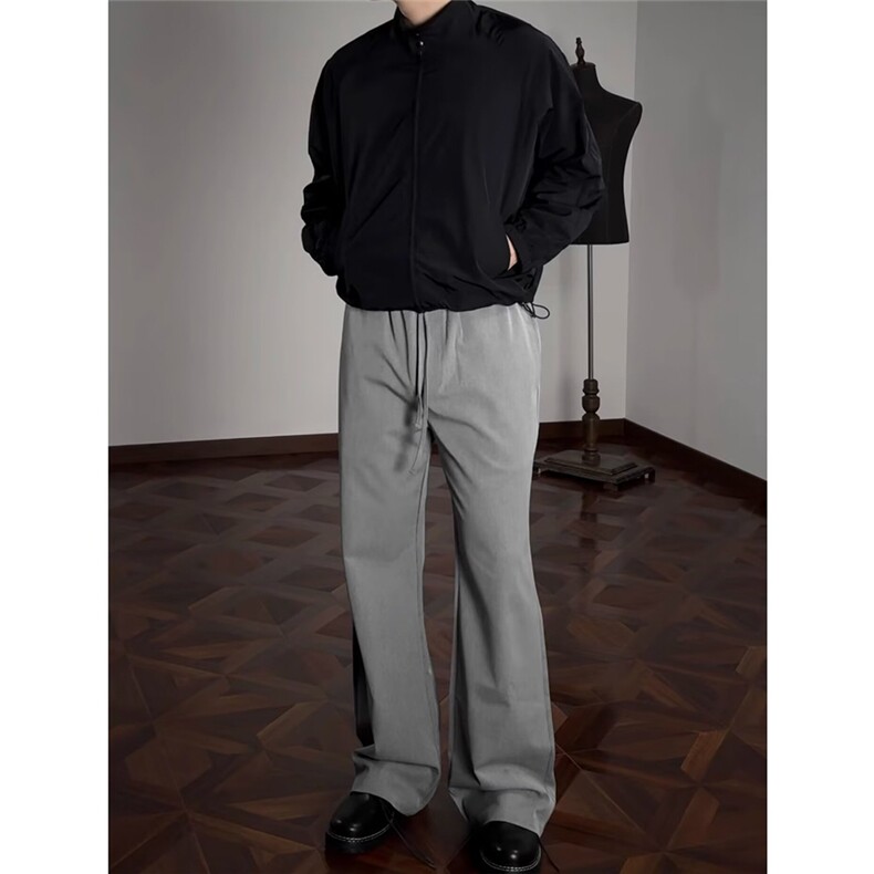 网图~老钱风cleanfit直筒合身垂感休闲裤西裤CK750/特P45，男装西裤，电商B350