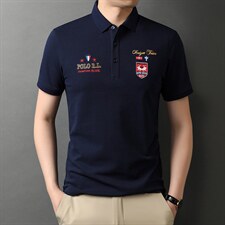 polo衫短袖男夏季潮牌2023新款半袖上衣宽松翻领t恤男，男装T恤，电商B212（原钱塘6029）