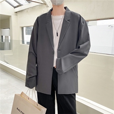 ins休闲西服男韩版潮流痞帅气小西装上衣港风潮牌单西外套dk，男装西服，星座505-2（原电商A260-1)