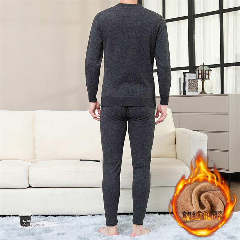 保暖内衣男士秋衣秋裤加绒加厚特厚中老年防寒套装TZ8003-P80,男装棉衣,星座310B-3