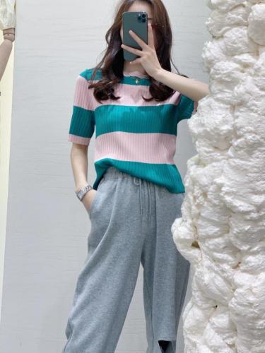 条纹针织上衣,女装,WW9
