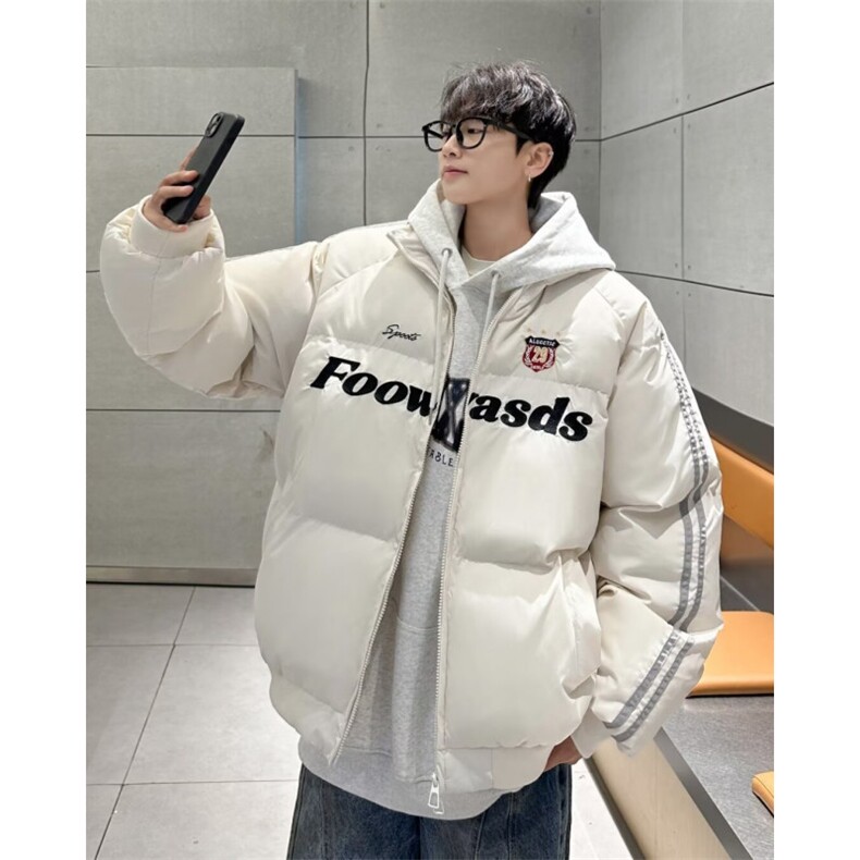 美式撞色棉服2024新款保暖棉袄冬季宽松休闲棉衣外套潮MF273-P106,男装棉衣,星座412-3
