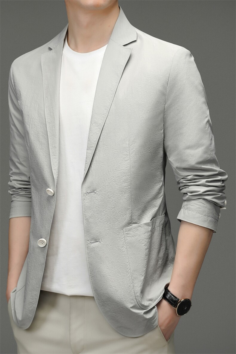 HM8521男士202年春季新款长袖西服休闲青年夹克西装薄款单西P170,男装西服,电商B360