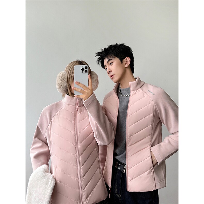 轻薄排骨羽绒服男女款冬季美式立领运动棉服小众设计感骑行防寒服,男装羽绒服,电商A102