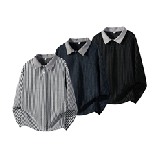 加绒加厚卫衣千鸟格长袖t恤polo打底衫504-T503-特P28（加绒P33），男装T恤，星座504