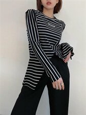 条纹撞色打底衫，其它，YSQ Boomboom