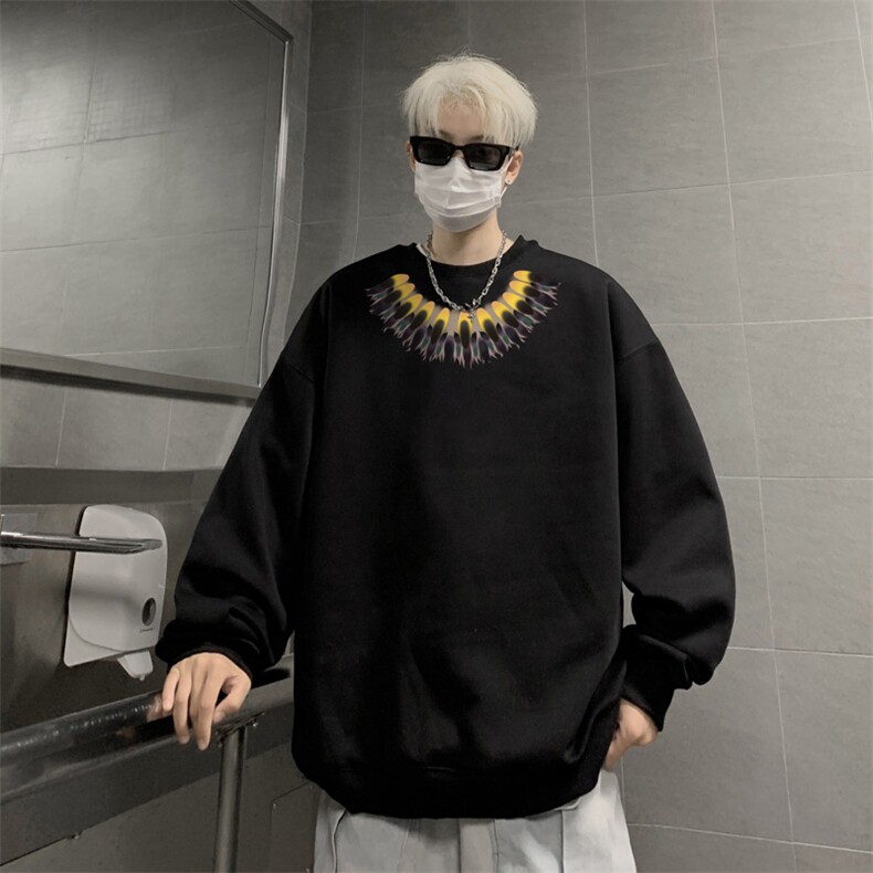 ！圆领卫衣男装港风长袖t恤男外套男WY546-特P23,男装T恤,电商B371