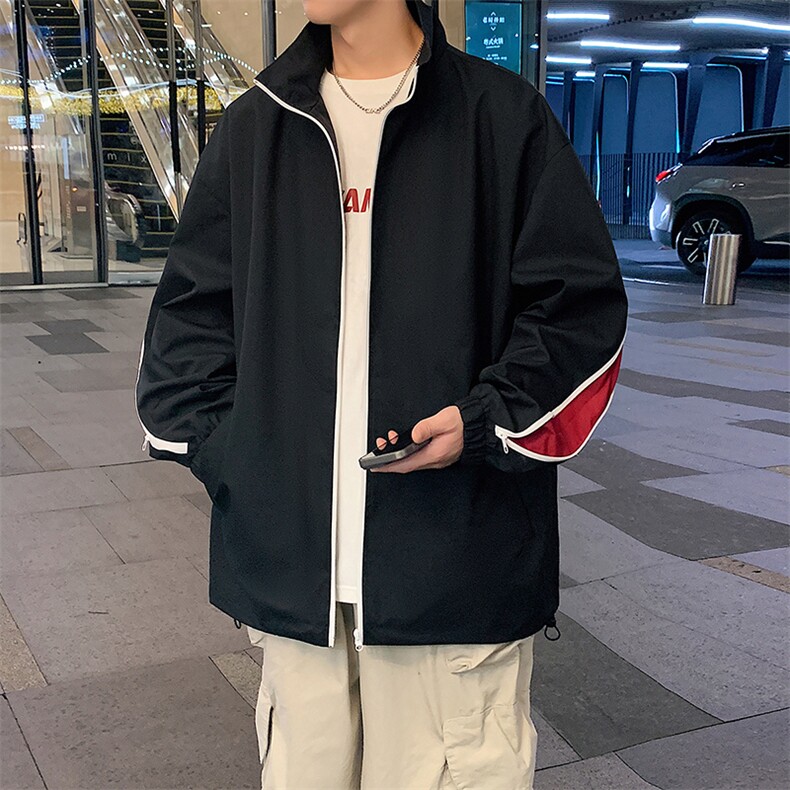 港风秋季新款外景飞行员夹克男宽松二开棒球服MYJ24-7861-P58,男装夹克,星座717