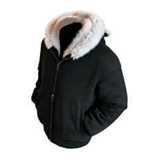 现货重磅硬挺boxy羽绒棉衣座山雕猫耳大毛毛领麂皮棉服冬外套，男装棉衣，电商A486-1