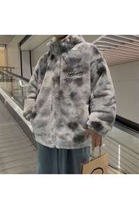 XZ216-BK94-P128 21男女情侣中性棉衣外套毛绒仿皮草棉服h 控148图片