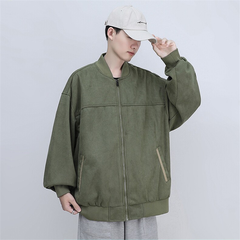 模特图新款麂皮绒飞行夹克男春秋美式复古工装618A-WT1019-P70,男装夹克,星座914-4