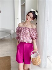 2022夏装一字肩碎花，其它，泰靡(1F)